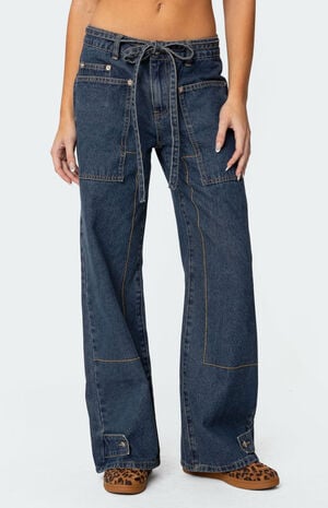 Funky Stitch Low Rise Jeans image number 2