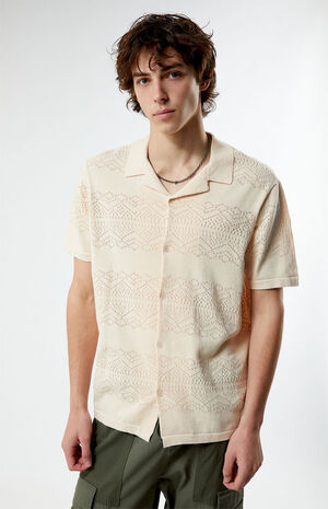 Hudson Cream Oversized Camp Shirt image number 1