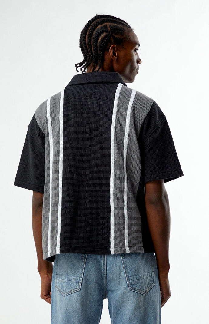 Pacsun Black Sloan Textured Camp Shirt