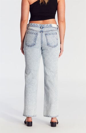 Jordyn Low Rise Straight Leg Jeans Acid Light Indigo image number 5