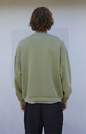 Green Vintage Wash Comfort Crew Neck Sweatshirt image number 6