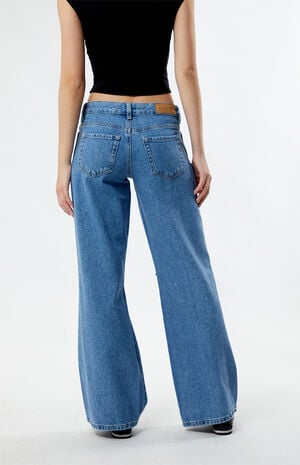 Eco Indigo Ripped Low Rise Baggy Jeans Eco Indigo Ripped Low Rise Baggy Jeans image number 4