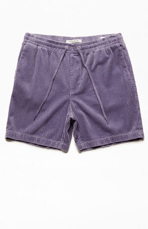 Purple Corduroy Volley Shorts image number 1