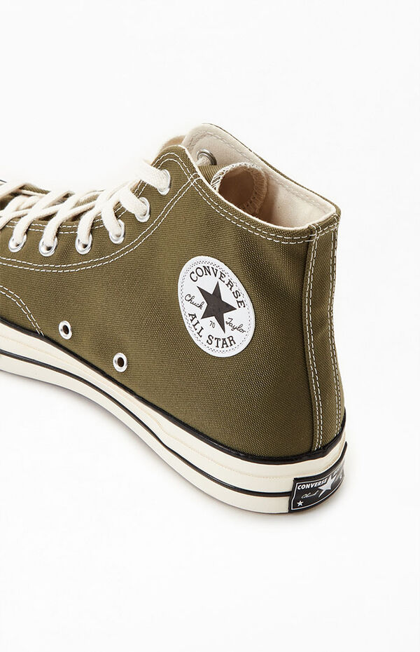 Converse Olive Recycled Chuck 70 High Top Shoes | PacSun Converse Olive Recycled Chuck 70 High Top Shoes | PacSun