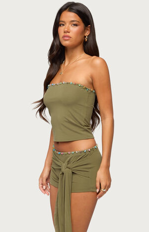 Monroah Bead Strapless Top image number 2