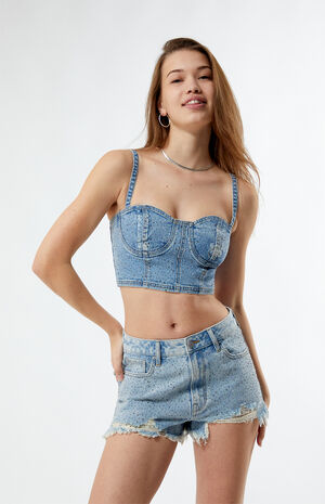 Disco Party Denim Corset image number 1