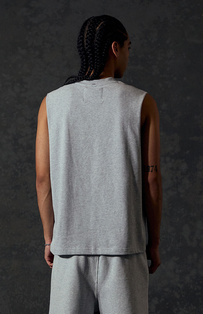 A.R.C. Heather Grey Standard Cut Off Muscle T-Shirt