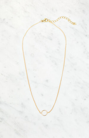 Circle Charm Necklace image number 1