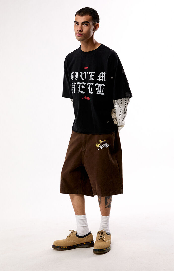 Civil The Rose Dealer Baggy Jean Shorts | Pacsun