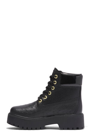 Women's Black Stone Street 6inch Lace-Up Waterproof Boots image number 6