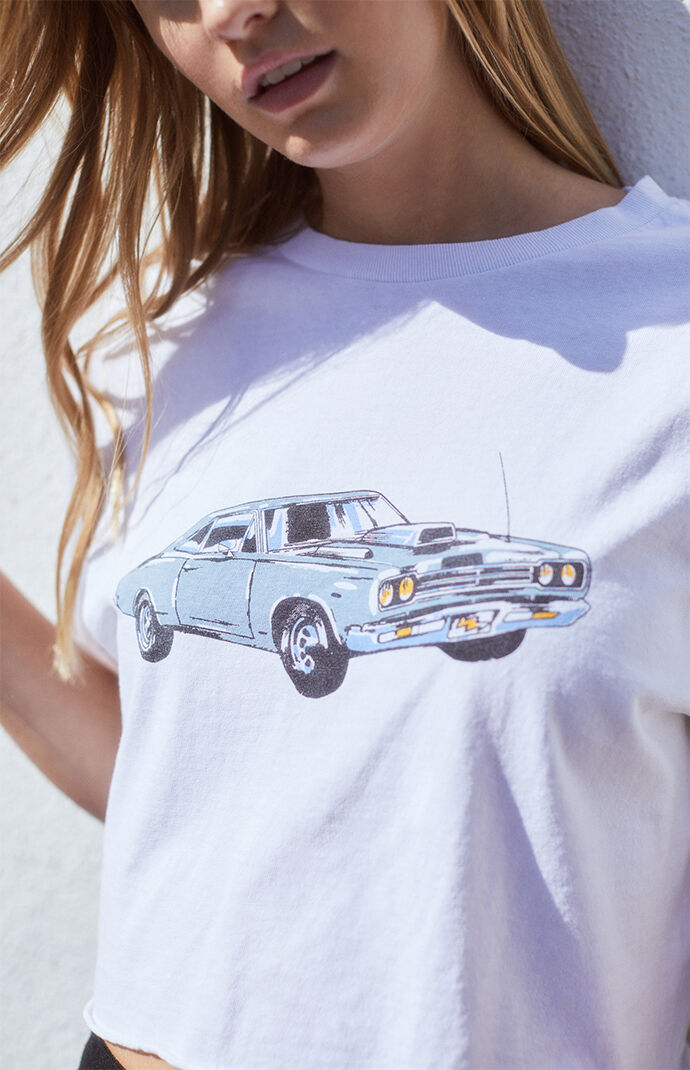 Brandy melville blue car shirt sale
