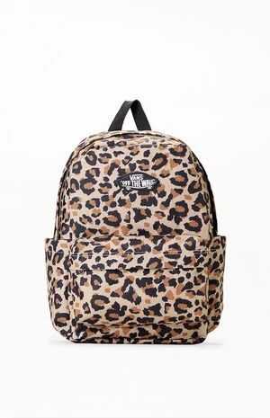 Kids Old Skool Leopard Backpack image number 1