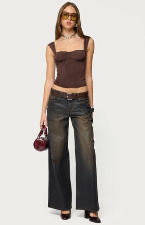 Marcella Wide Strap Mesh Corset image number 5