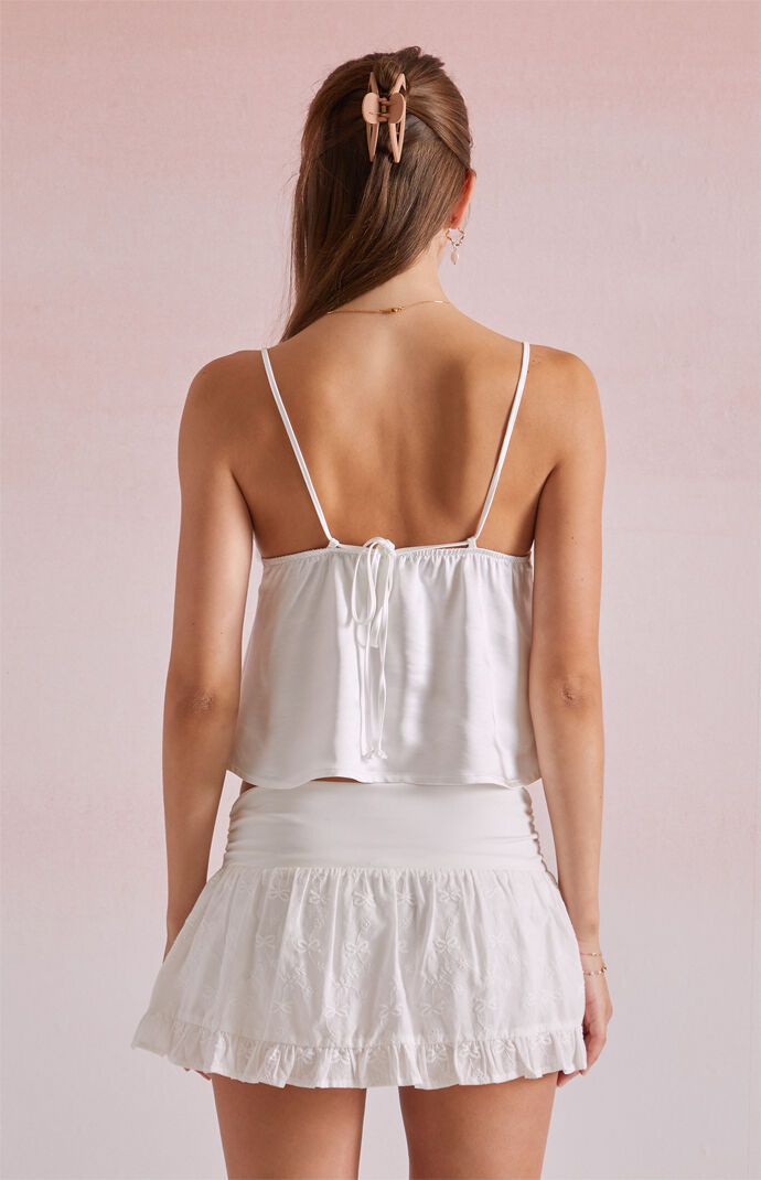 Beverly and Beck Arabella Satin Tie Back Tank Top | Pacsun
