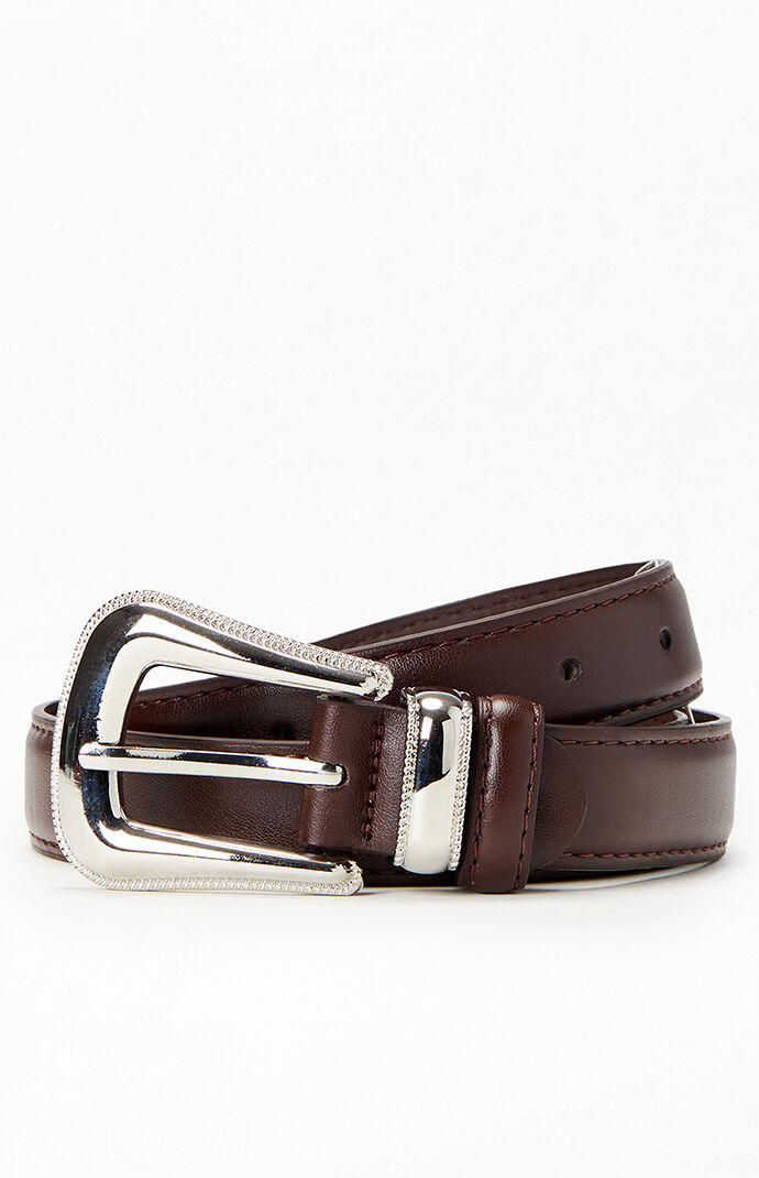 [LOW CLASSIC] / ☆ 24FW SSQUARE BUCKLE LEATHER BELT / BEIGE Women's Genuine Leather Belt with Rectangle Buckle in Beige