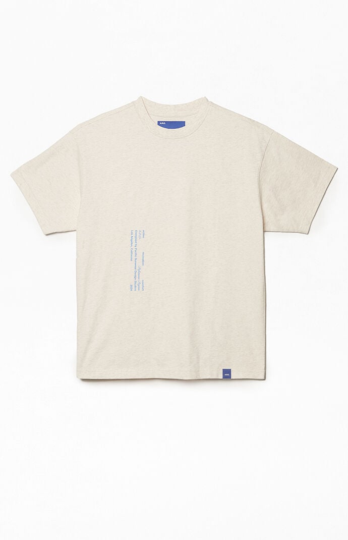 A.R.C. Oatmeal Vintage Wash Heavyweight Cropped Boxy T-Shirt