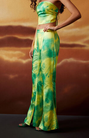 x PacSun Printed 2000s Lover Slit Flare Pants image number 3