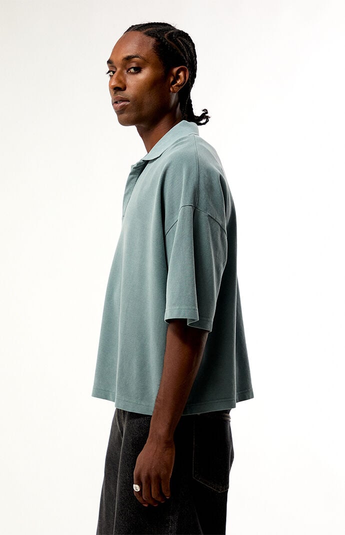 Pacsun Blue Solid Polo Shirt