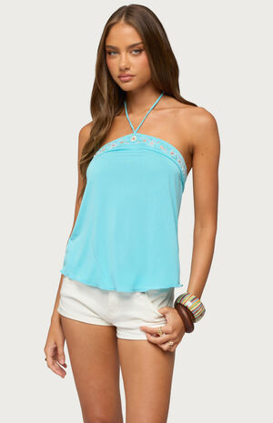 Thayer Beaded Halter Top image number 2