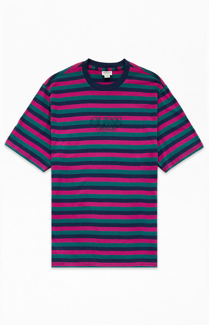 Guess green and pink stripe deals