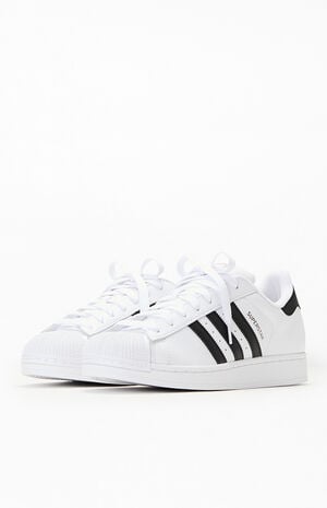 White & Black Superstar II Shoes image number 2