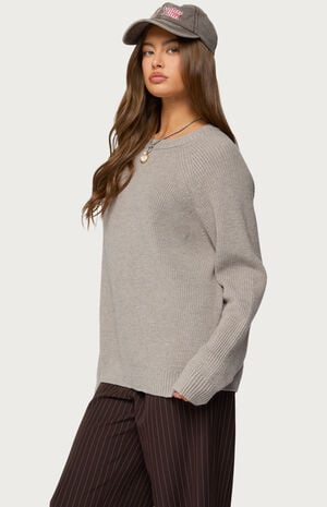 Lavonne Oversized Knit Raglan Sweater image number 2