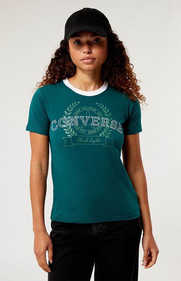 Converse t 2025 shirt kids green