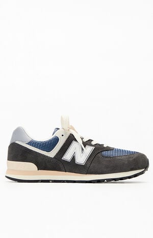 Kids Black 574 Shoes image number 1