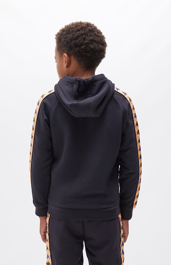 Black and gold kappa hoodie top