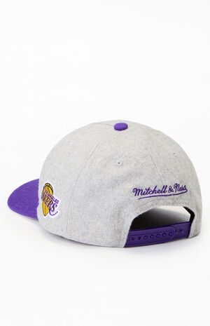 NBA LA Lakers Tail Sweep Pro Snapback Hat image number 3