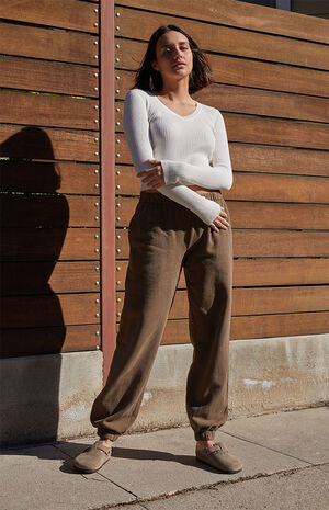 White Milena V-Neck Sweater image number 1