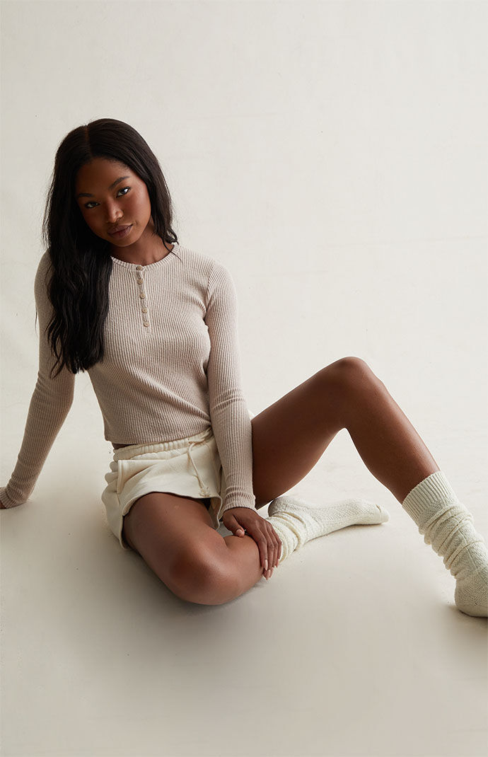 Cozy button shop up sweater