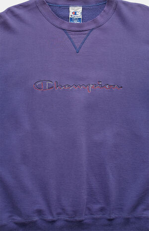 '90s Purple Champion Crew Neck Sweatshirt image number 5