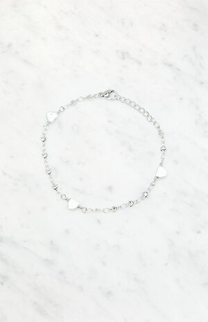 Silver Heart Charm Bracelet image number 1