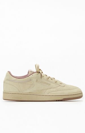 Beige Club C 85 Smooth Suede Shoes image number 1
