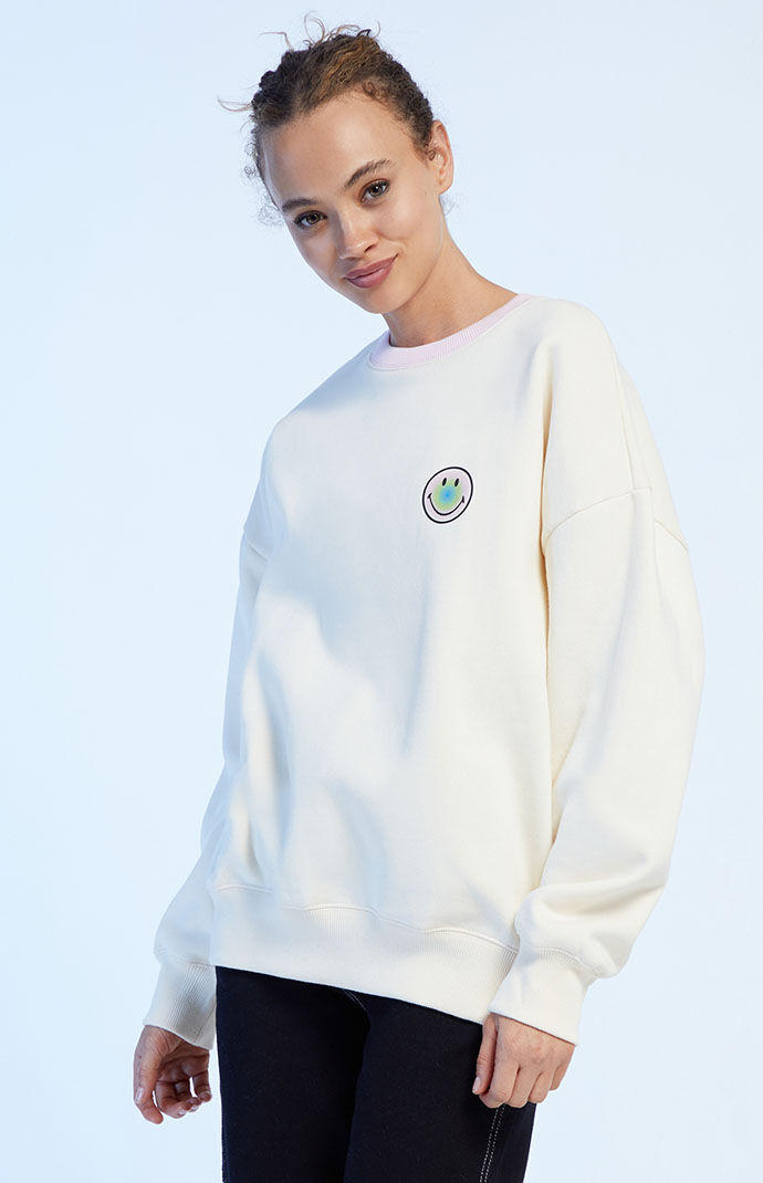 Smiley face sweatshirt pacsun on sale