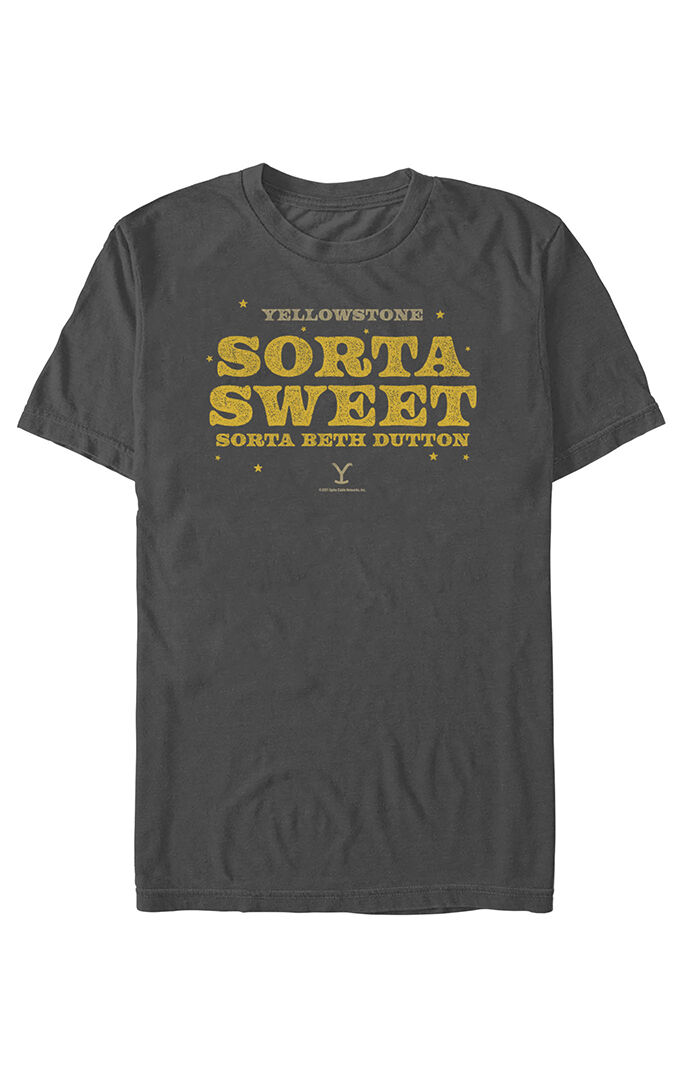 Women's Yellowstone Sorta Sweet T-Shirt In Charcoal - Size Large