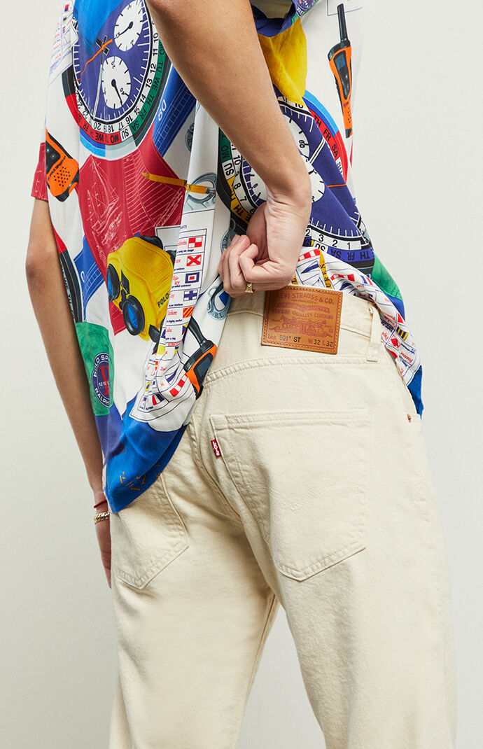 Tan Slim Taper Jeans