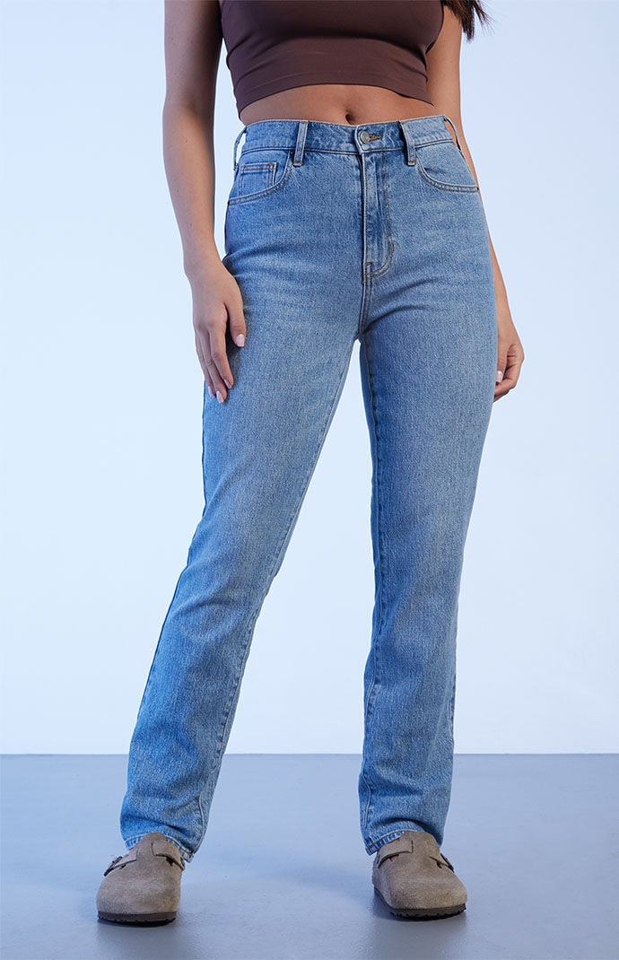 PacSun Medium Blue Curve Mom Jeans PacSun