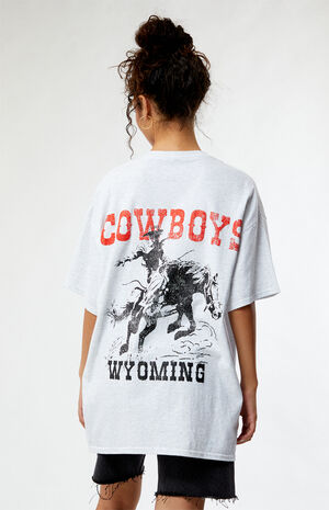 Cowboys Wyoming Oversized T-Shirt image number 4