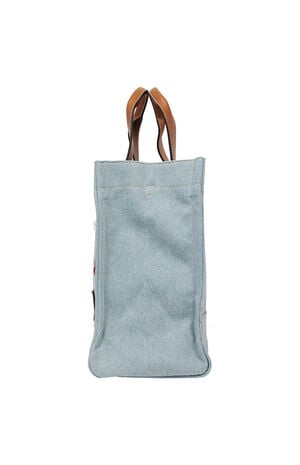 Andy Denim Multi Patch Medium Tote Bag image number 4