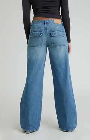 Casey Low Rise Baggy Jeans Cargo Dark Indigo image number 4