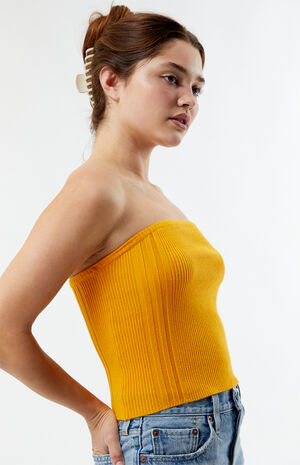 Longline Sweater Tube Top image number 2