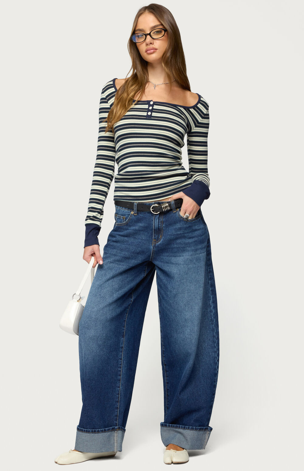 Edikted Kella Extra Oversized Low Rise Jeans | Pacsun