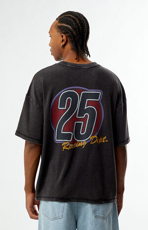 Black Speedway Waffle Knit T-Shirt image number 2