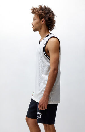 Cream Mesh Tank Top image number 2