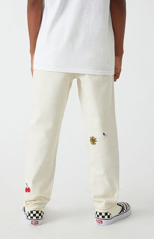 Embroidered Straight Leg Jeans image number 4