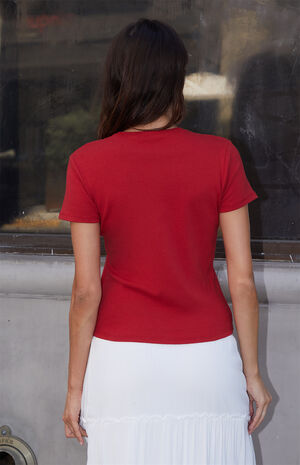 Red Loreen Short Sleeve Top image number 3