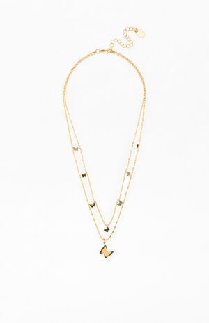 Butterfly Layered Necklace image number 1