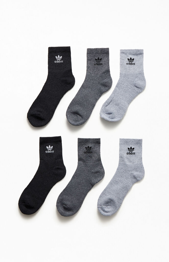 6-Pack Trefoil Quarter Socks